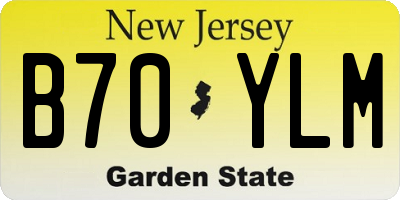 NJ license plate B70YLM