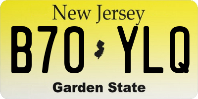 NJ license plate B70YLQ