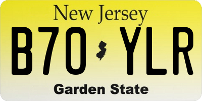 NJ license plate B70YLR