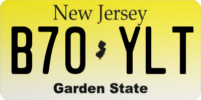 NJ license plate B70YLT
