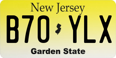NJ license plate B70YLX