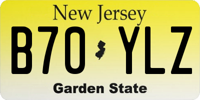 NJ license plate B70YLZ