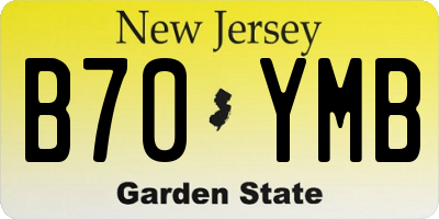 NJ license plate B70YMB