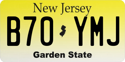 NJ license plate B70YMJ