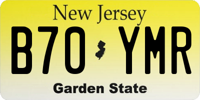 NJ license plate B70YMR