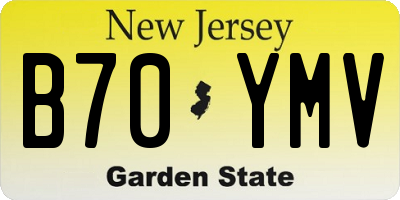 NJ license plate B70YMV