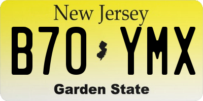 NJ license plate B70YMX