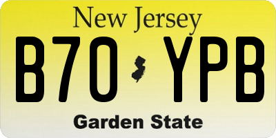NJ license plate B70YPB