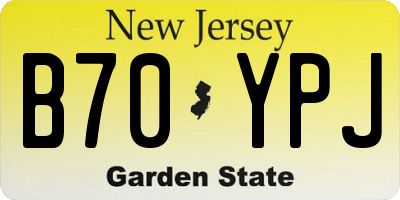 NJ license plate B70YPJ