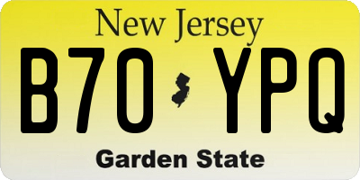NJ license plate B70YPQ