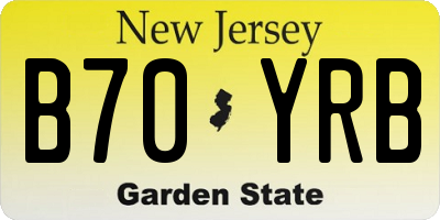 NJ license plate B70YRB
