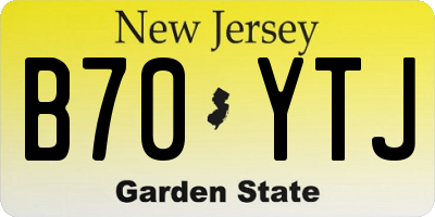 NJ license plate B70YTJ