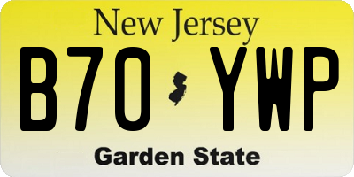 NJ license plate B70YWP