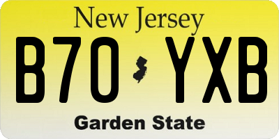 NJ license plate B70YXB