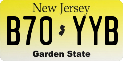 NJ license plate B70YYB