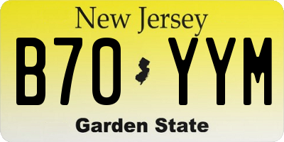 NJ license plate B70YYM