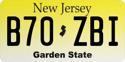 NJ license plate B70ZBI