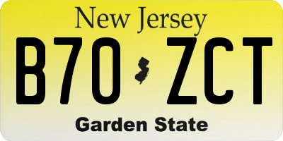 NJ license plate B70ZCT