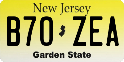 NJ license plate B70ZEA