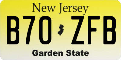 NJ license plate B70ZFB