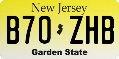 NJ license plate B70ZHB