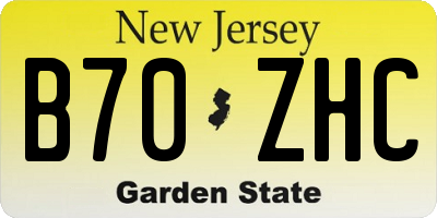 NJ license plate B70ZHC