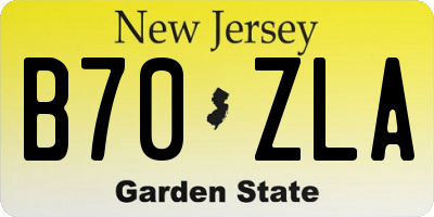 NJ license plate B70ZLA
