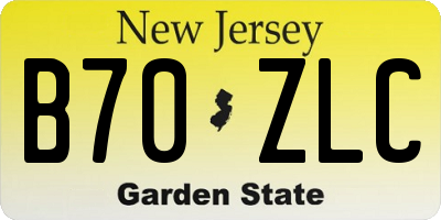 NJ license plate B70ZLC