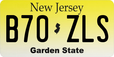NJ license plate B70ZLS
