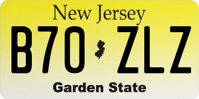NJ license plate B70ZLZ