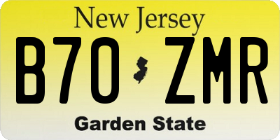 NJ license plate B70ZMR