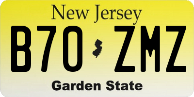 NJ license plate B70ZMZ