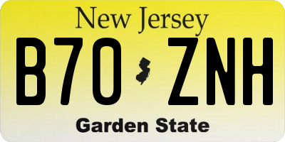 NJ license plate B70ZNH