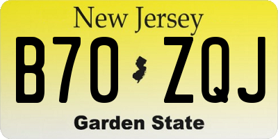 NJ license plate B70ZQJ