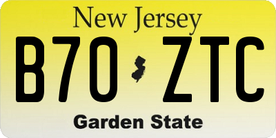 NJ license plate B70ZTC