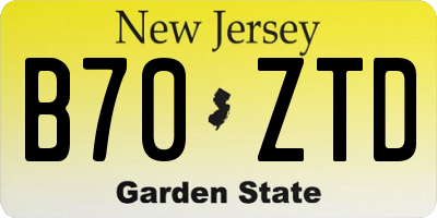 NJ license plate B70ZTD