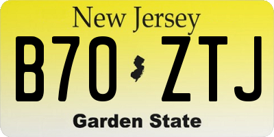 NJ license plate B70ZTJ