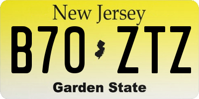NJ license plate B70ZTZ