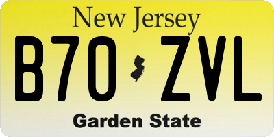 NJ license plate B70ZVL