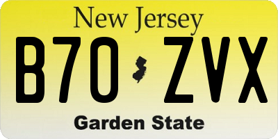 NJ license plate B70ZVX