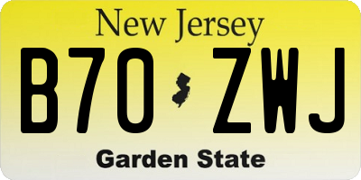 NJ license plate B70ZWJ