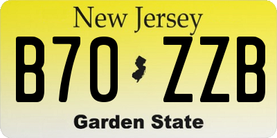 NJ license plate B70ZZB