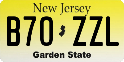 NJ license plate B70ZZL
