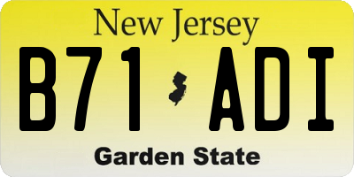NJ license plate B71ADI