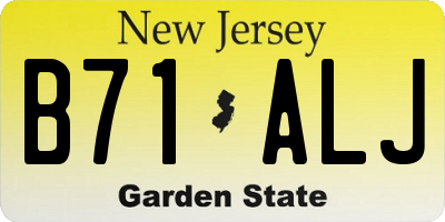 NJ license plate B71ALJ