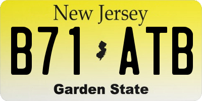 NJ license plate B71ATB
