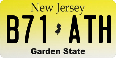 NJ license plate B71ATH