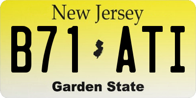 NJ license plate B71ATI
