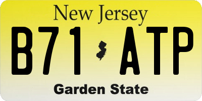 NJ license plate B71ATP