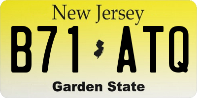 NJ license plate B71ATQ